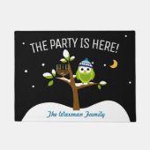 Fun Hanukkah Owl & Menorah Party Fußmatte (Vorderseite)