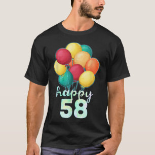 Fun Happy 58 Jahre Alte farbenfrohe Balloons 58. G T-Shirt