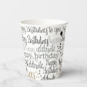 Fun Happy Balloons Birthday Pappbecher (Rückseite)