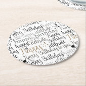 Fun Happy Balloons Birthday Runder Pappuntersetzer (Angewinkelt)