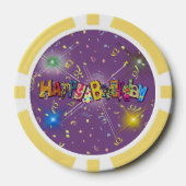 Fun Happy Birthday Confetti Pokerchips (Vorderseite)