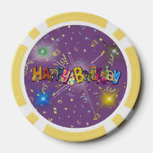 Fun Happy Birthday Confetti Pokerchips (Rückseite)