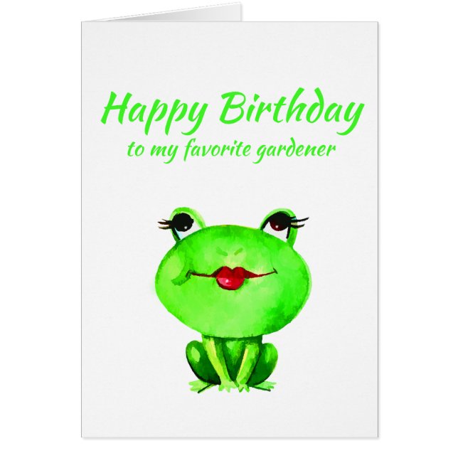Fun Happy Birthday Gardener Toadally Phantastisch  (Vorne)