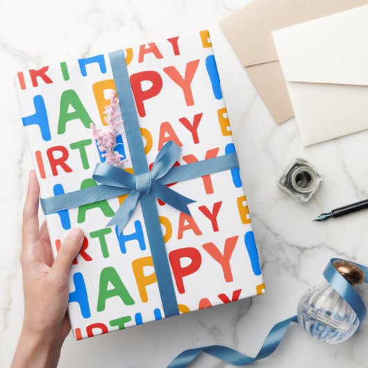 Fun Happy Birthday  Geschenkpapier (Schenken)