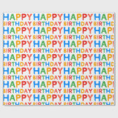 Fun Happy Birthday Geschenkpapier (Flach)