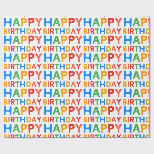 Fun Happy Birthday Geschenkpapier (Flach)