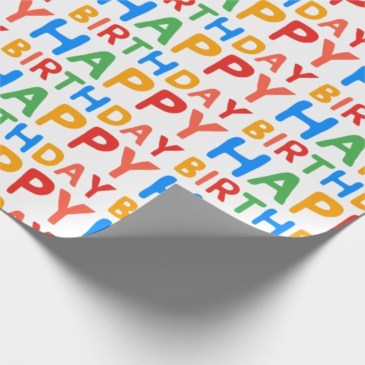 Fun Happy Birthday Geschenkpapier (Ecke)