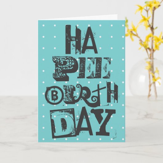 Fun Happy Birthday Karte (Gelbe Blume)