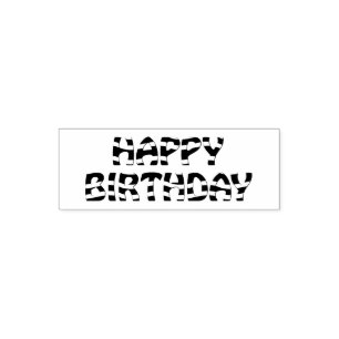 Fun Happy Birthday Permastempel