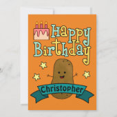Fun Happy Birthday Potato Personalisiert Einladung (Rückseite)