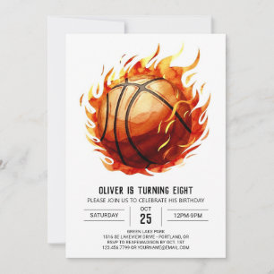 Fun Happy Custom Basketball Geburtstag Einladung