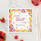 Fun Happy Fall Y'alle Herbst Blätter Papier Serviette (Beispiel)