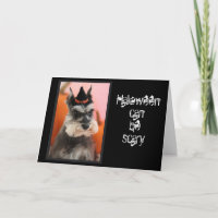 Fun Happy Halloween Cute Schnauzer Dog
