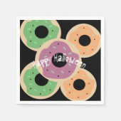 Fun Happy Halloween Mattiert Sprinkle Donuts Serviette (Vorderseite)