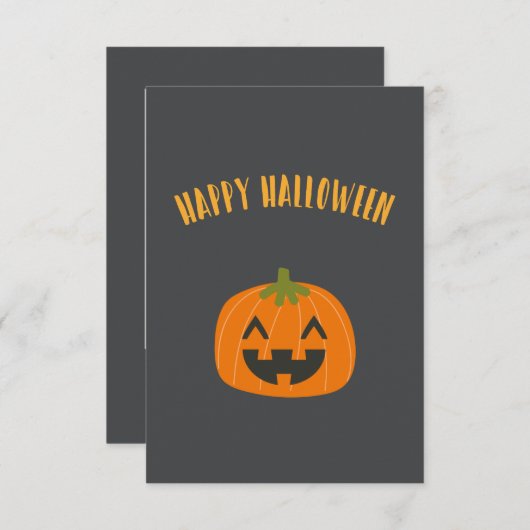 Fun "Happy Halloween" Pumpkin Custom (Vorne/Hinten)