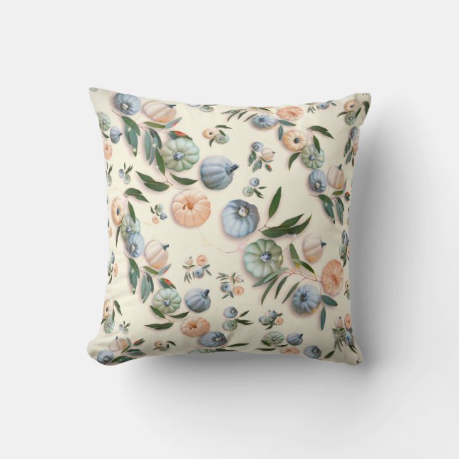 Fun Happy Halloween Pumpkins Muster Hintergrund Kissen (Vorderseite)