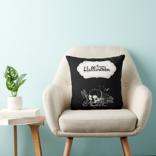 Fun Happy Halloween Skull Kissen