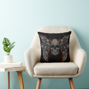 Fun Happy Halloween Skull Kissen