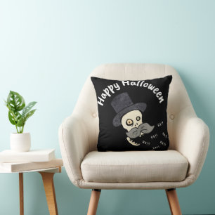 Fun Happy Halloween Skull Kissen