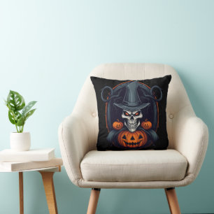 Fun Happy Halloween Skull Kissen