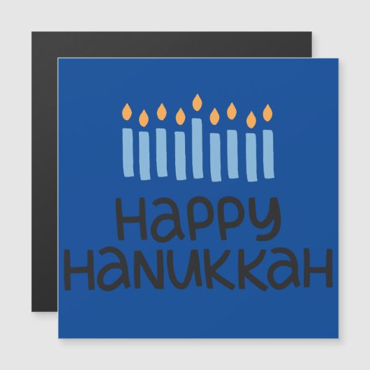 Fun Happy Hanukkah Menorah Magnetic Grußkarte Magnetkarte (Vorne/Hinten)