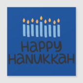 Fun Happy Hanukkah Menorah Magnetic Grußkarte Magnetkarte (Vorderseite)