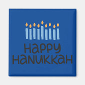 Fun Happy Hanukkah Square Magnet (Vorne)