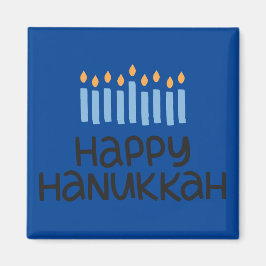Fun Happy Hanukkah Square Magnet