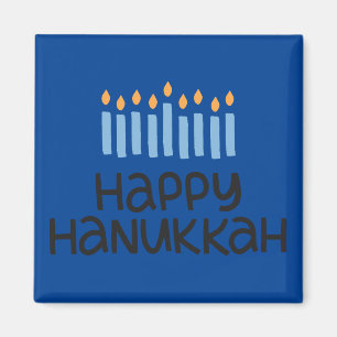 Fun Happy Hanukkah Square Magnet