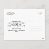 Fun Happy Holidays 7 Foto Collage Postkarte (Rückseite)