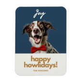Fun Happy Holidays Christmas Jog Dog Magnet (Vertikal)