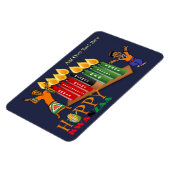 Fun Happy Kwanzaa 7 Grundsätze Personalisiert Magnet (Linke Seite)