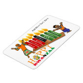 Fun Happy Kwanzaa 7 Grundsätze Personalisiert Magnet (Linke Seite)