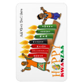 Fun Happy Kwanzaa 7 Grundsätze Personalisiert Magnet (Vertikal)