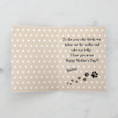 Fun Happy Mütter Day Wünschen mit Hund Foto Karte (Innenseite)