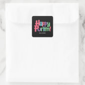 Fun Happy Purim Square Sticker (Tasche)