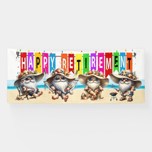 FUN HAPPY RETIREMENT BANNER (Horizontal)