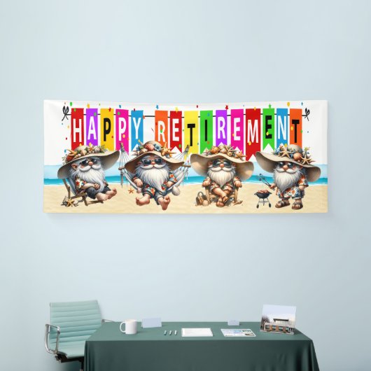 FUN HAPPY RETIREMENT BANNER (Messeveranstaltung)