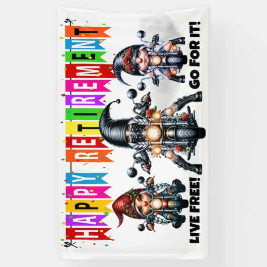FUN HAPPY RETIREMENT BANNER (Vertikal)