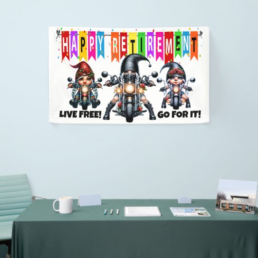 FUN HAPPY RETIREMENT BANNER (Messeveranstaltung)