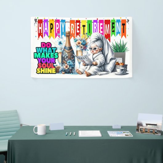 FUN HAPPY RETIREMENT BANNER (Messeveranstaltung)