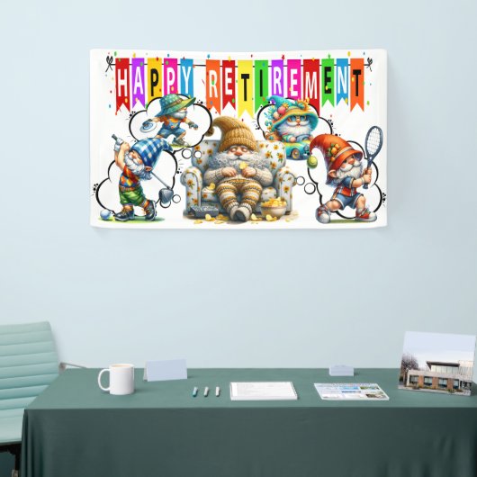 FUN HAPPY RETIREMENT BANNER (Messeveranstaltung)