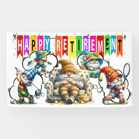 FUN HAPPY RETIREMENT BANNER (Horizontal)