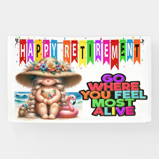 FUN HAPPY RETIREMENT BANNER (Horizontal)