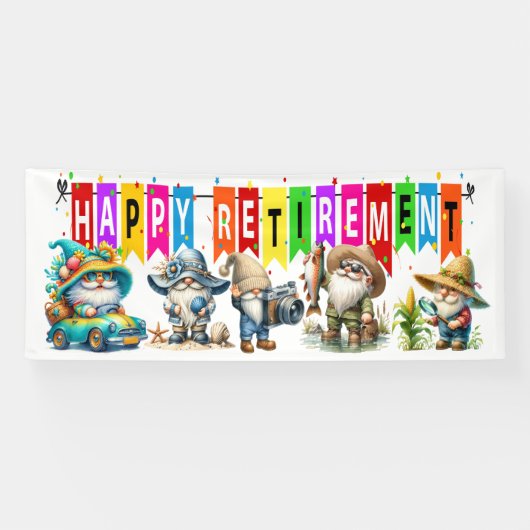 FUN HAPPY RETIREMENT BANNER (Horizontal)