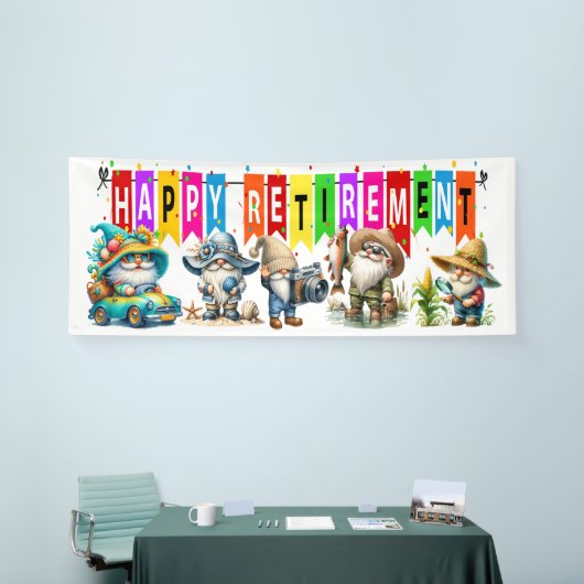 FUN HAPPY RETIREMENT BANNER (Messeveranstaltung)
