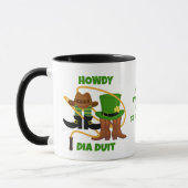 Fun Happy St Patricks Day HOWDY DIA DUIT Cowboy Tasse (Links)