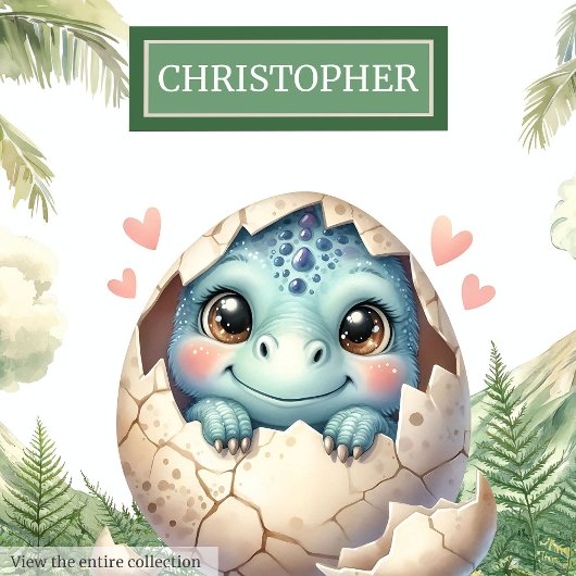 Fun Hatching Bald Baby Dinosaurier Personalisiert Kissen
