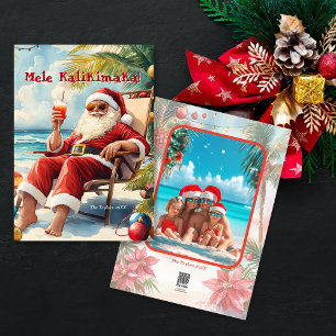 Fun Hawaii Mele Kalikimaka Weihnachtsfeiertag Foto Feiertagskarte