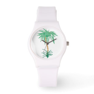 Fun Hawaiian Palm Tree Cartoon Sporty Watch Armbanduhr